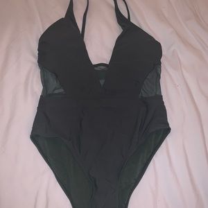 Dark Green One Piece Swimsuit